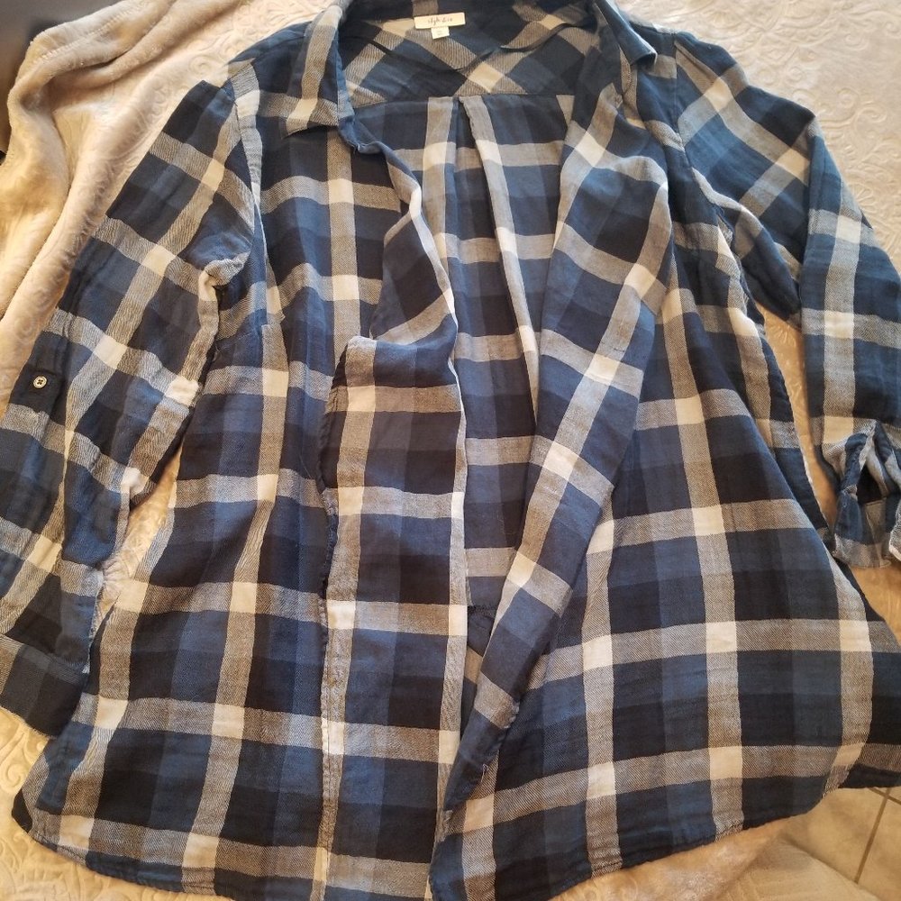 Style & Co Flannel Cover Up